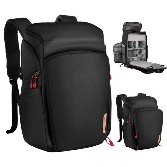 K&F Concept Camera Backpack 25L Nature Wander 01 (Black + Red)